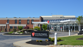Exterior view of University Hospitals Geauga Medical Center Building.